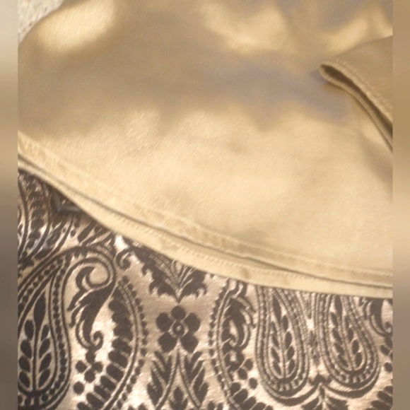 Vintage INC International Concepts Shimmery Gold Fitted Wrap Blouse - Picture 11 of 11